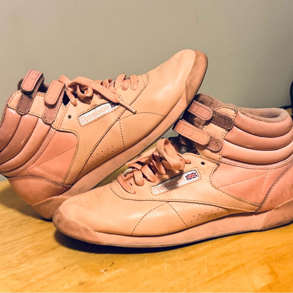 Reebok Pink High tops with vintage retro design from the TV Show GLOW